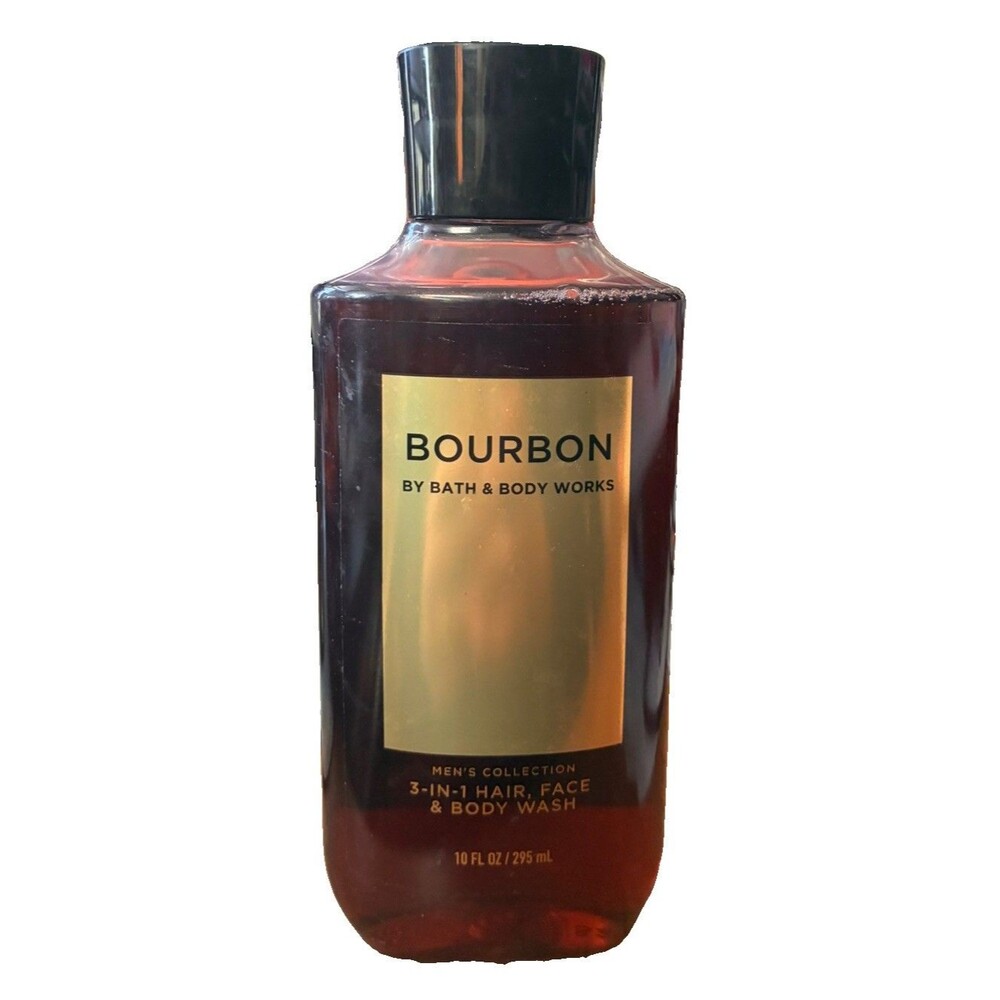 Bath & Body Works Men's BOURBON 3-in-1 Hair, Face and Body Wash 10 Oz